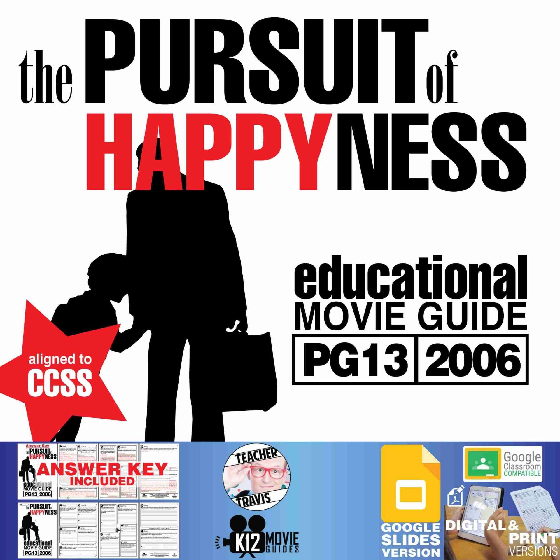 The Pursuit of Happyness Movie Guide | Questions | Worksheet | Google Classroom (PG13 - 2006) Cover