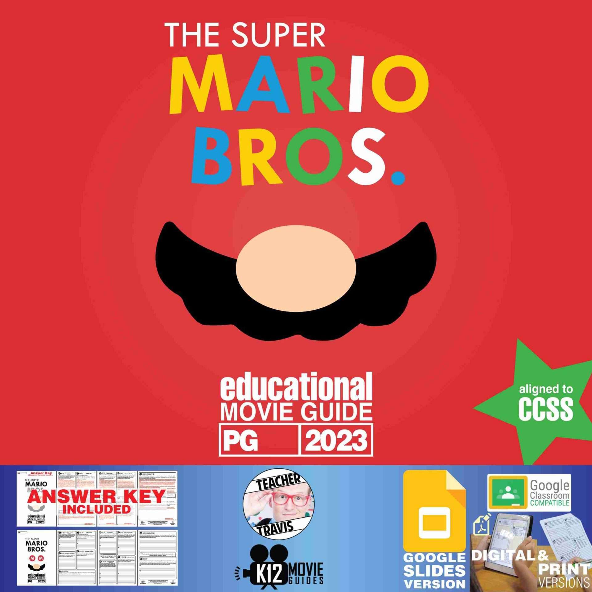 The Super Mario Bros. Movie Guide | Worksheet | Questions (PG - 2023) Cover