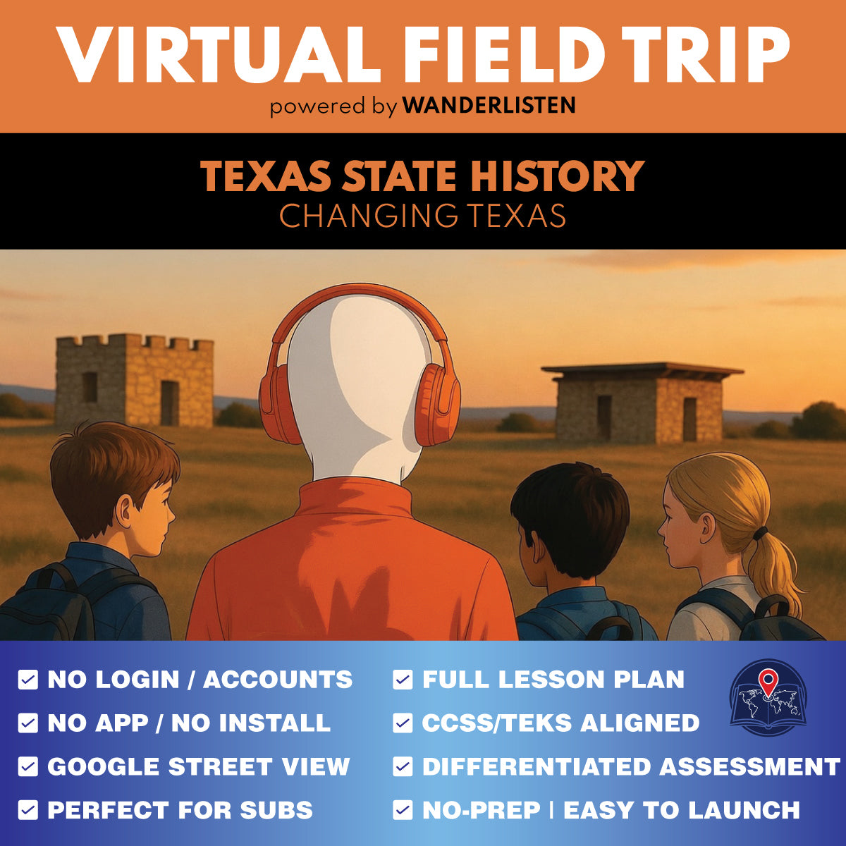 Texas State History - Changing Texas Virtual Field Trip Lesson | Audio + Map + Quiz