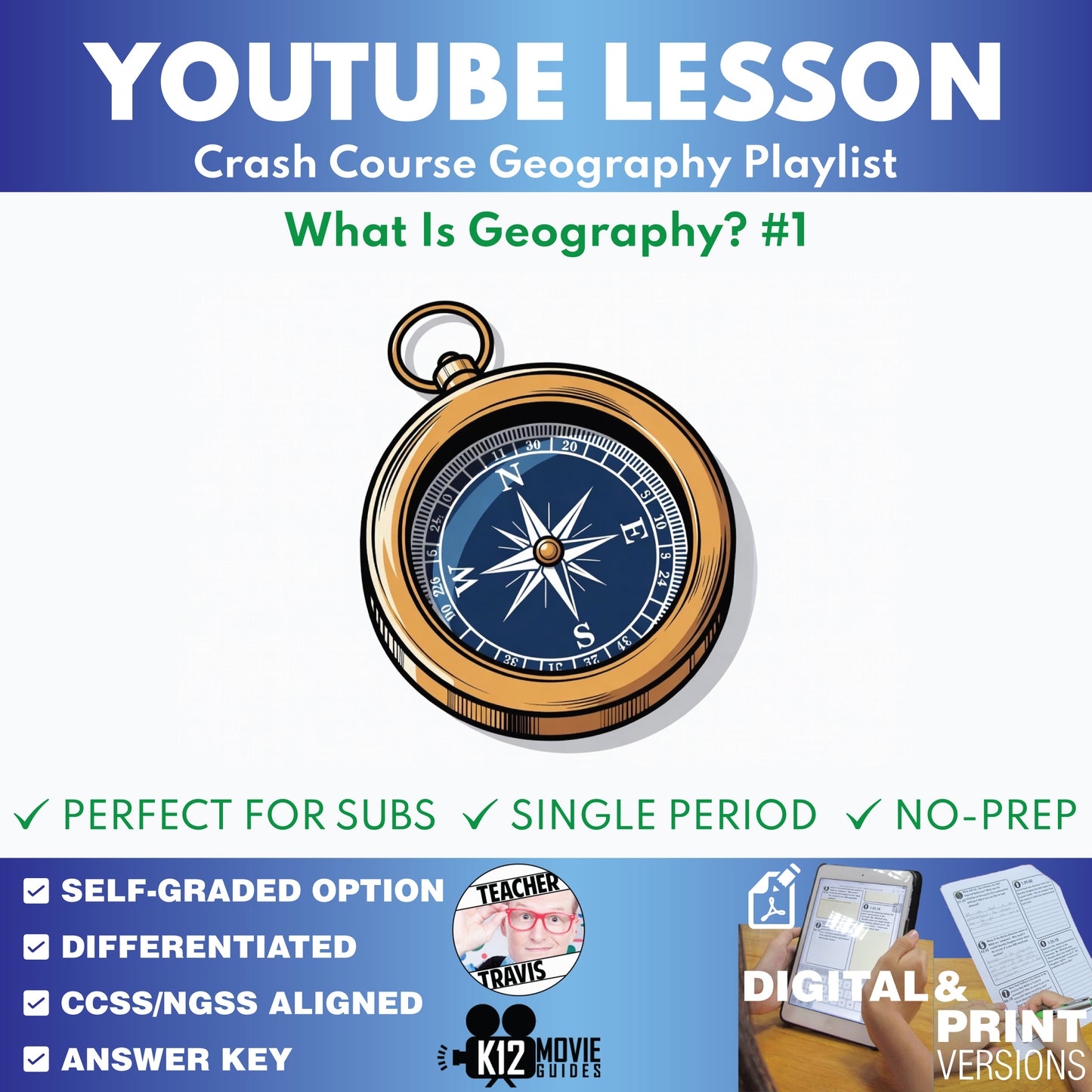 Crash Course - What Is Geography? Crash Course Geography #1 - YouTube Video Lesson