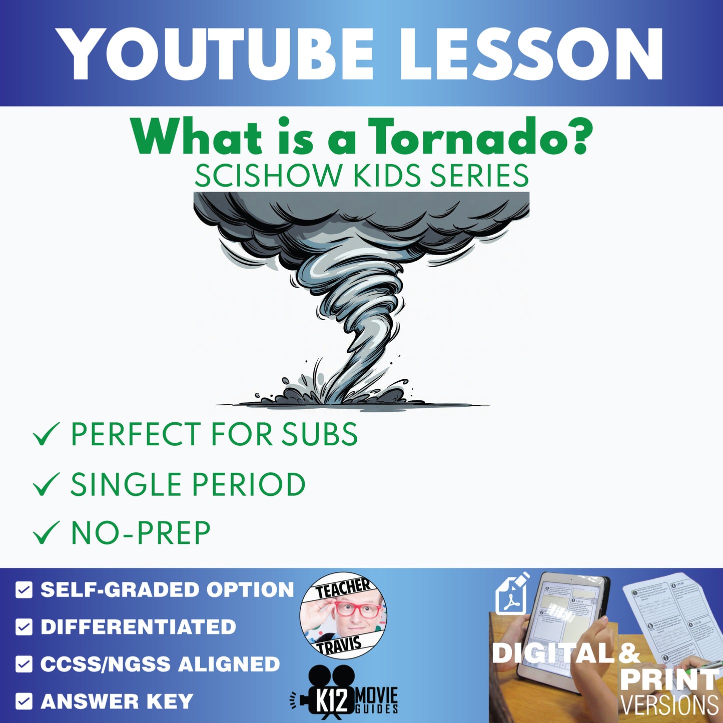 SciShow Kids - What Is a Tornado? - YouTube Video Lesson