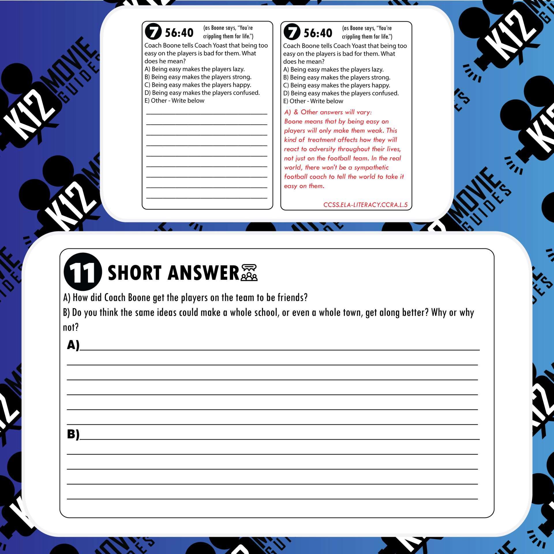 Remember the Titans Movie Guide | Substitute Version (PG-2000) Sample