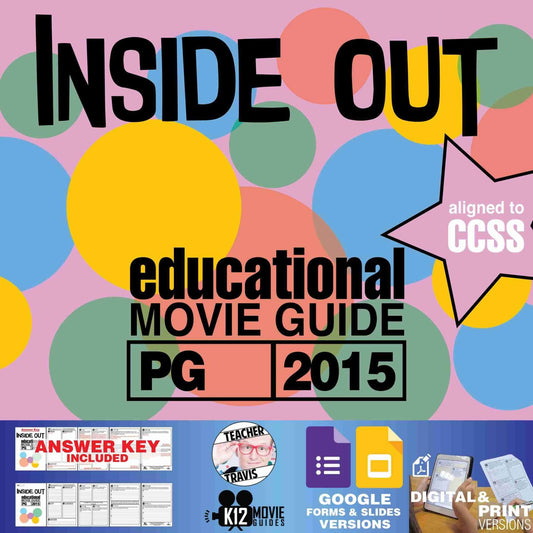 Inside Out Movie Guide | Questions | Worksheet (PG - 2015) Cover