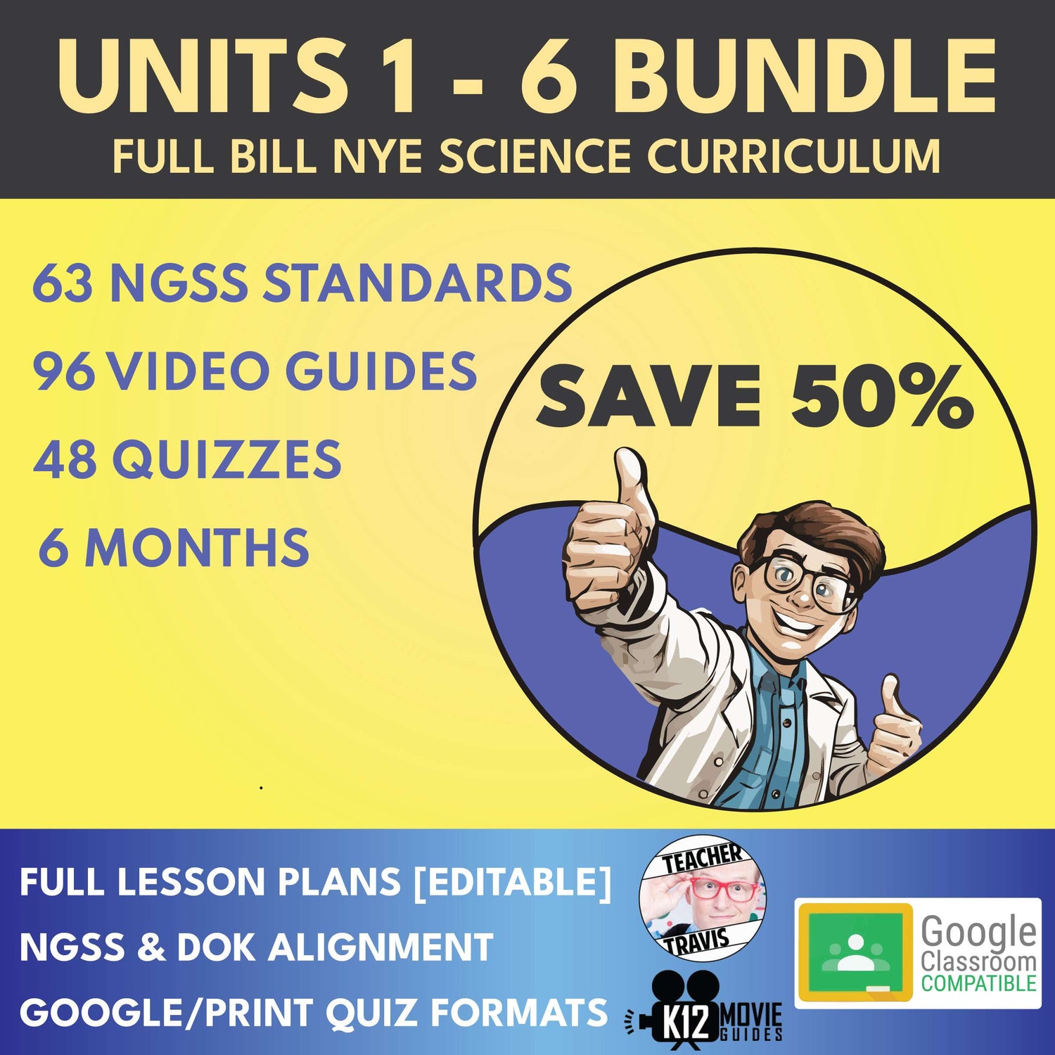 Full Science Curriculum using Bill Nye Videos