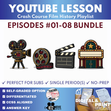 Crash Course Film History #1-#8 Video Lesson Set | Origins of Cinema & Film Language