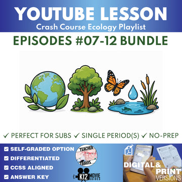 Crash Course Ecology #7-#12 Video Lesson Set | Ecosystems, Human Impacts & Conservation