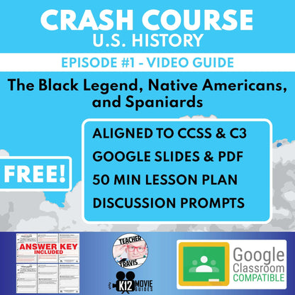 FREE! Crash Course U.S. History | E01 The Black Legend, Native Americans...Cover