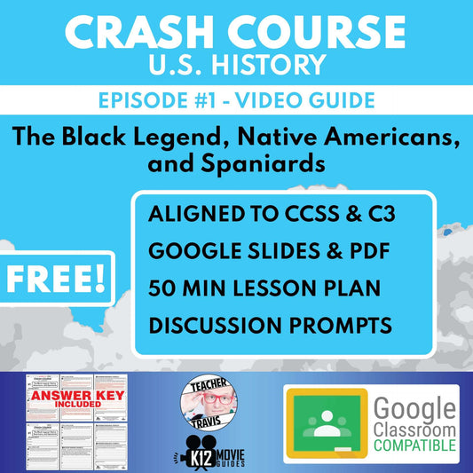 FREE! Crash Course U.S. History | E01 The Black Legend, Native Americans...Cover