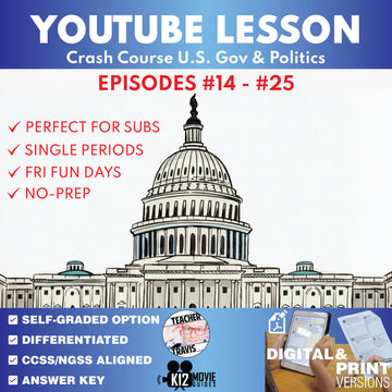 Crash Course U.S. Gov & Politics #14-#25 Video Lesson Set | Presidency, Courts & Rights