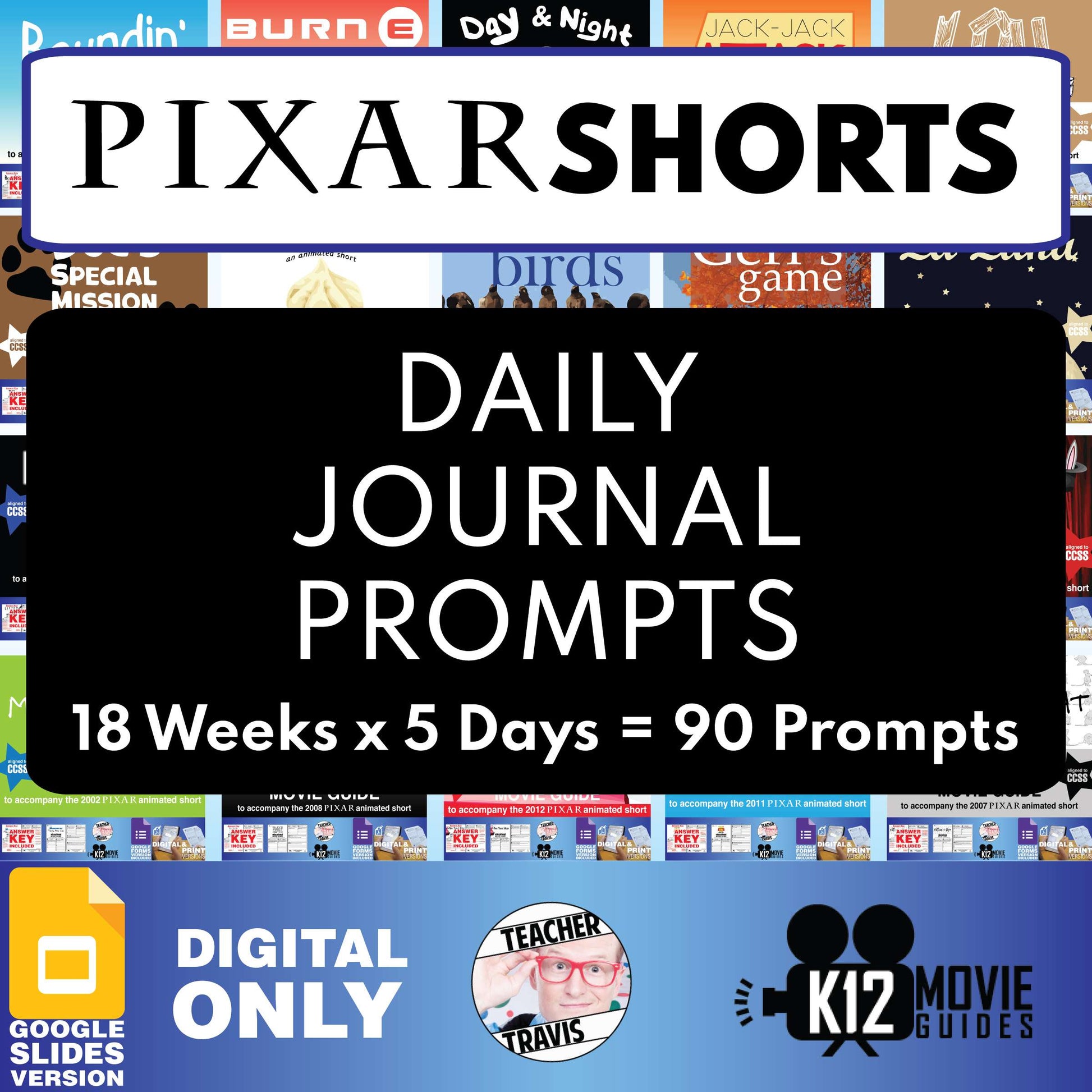 Pixar Short Daily Journal Prompts Cover