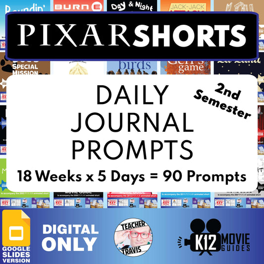 Pixar Short Daily Journal Prompts (18 Weeks) Cover