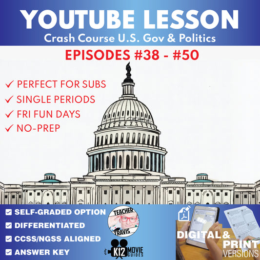 Crash Course U.S. Gov & Politics #38-#50 Video Lesson Set | Voters, Media & Policy