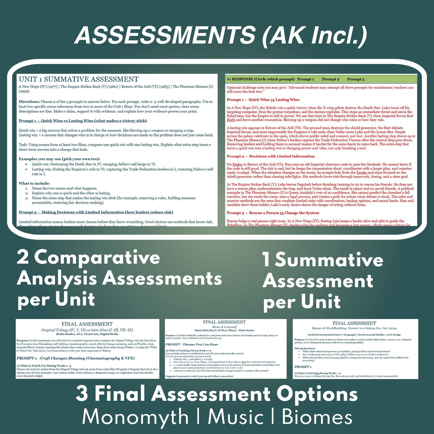 Star Wars Saga Film Studies & Movie Analysis 9 Week Full Curriculum (Grades 9-12)