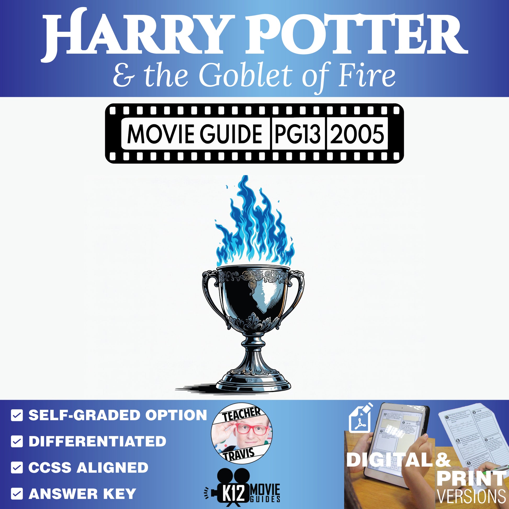 Harry Potter and the Goblet of Fire Movie Guide Questions & Worksheet cover image