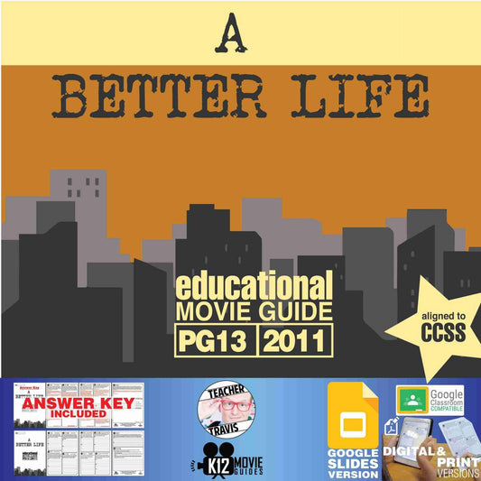 A Better Life Movie Guide | Worksheet | Questions | Immigration (PG13 - 2011) Cover