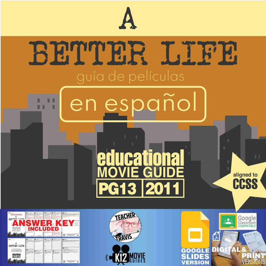 A Better Life Movie Guide in Spanish | Español | Immigration (PG13 - 2011) Cover