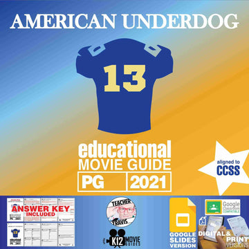 American Underdog Movie Guide | Worksheet | Google Slides (PG - 2021) | Cover