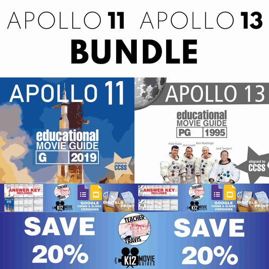 Apollo 11 and Apollo 13 Movie Guide Bundle