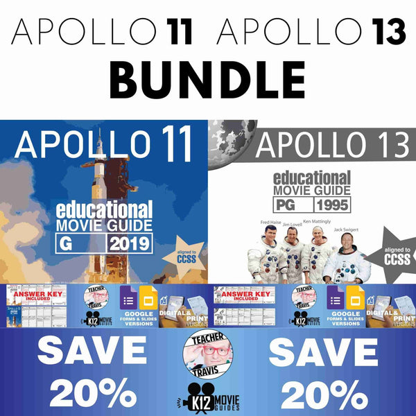 Apollo 11 and Apollo 13 Movie Guide Bundle
