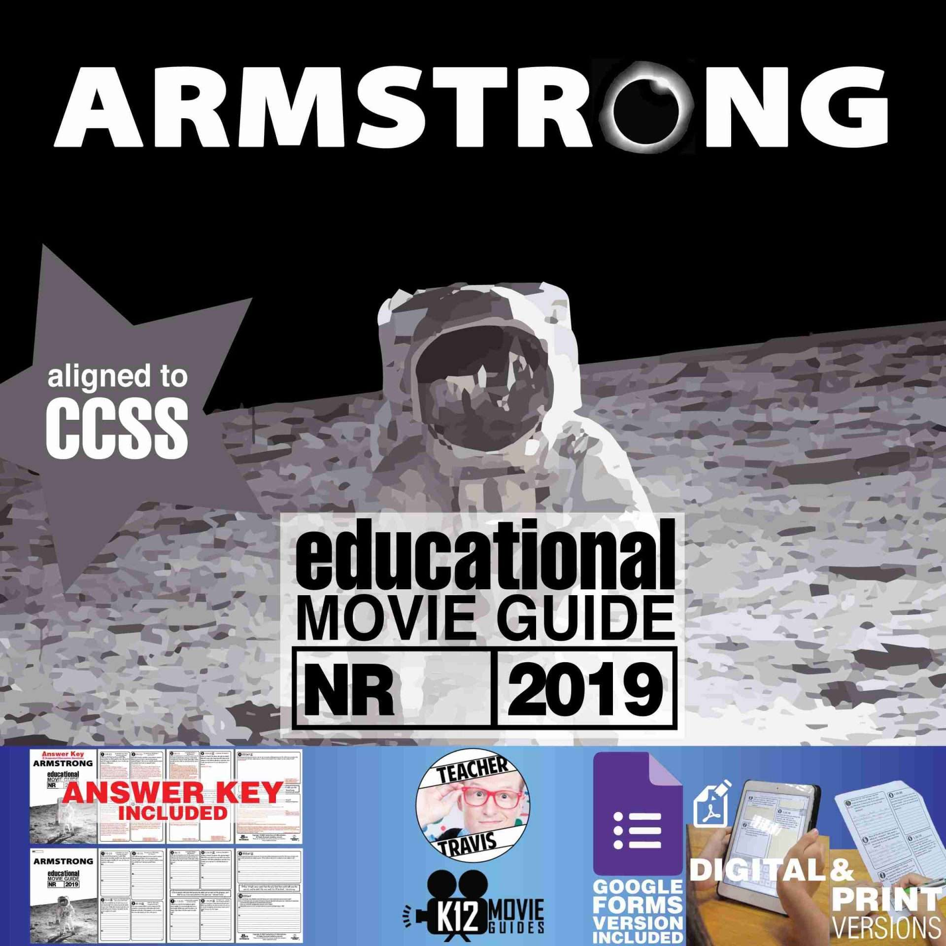 Armstrong Documentary Movie Guide | Questions | Worksheet (NR - 2019) Cover