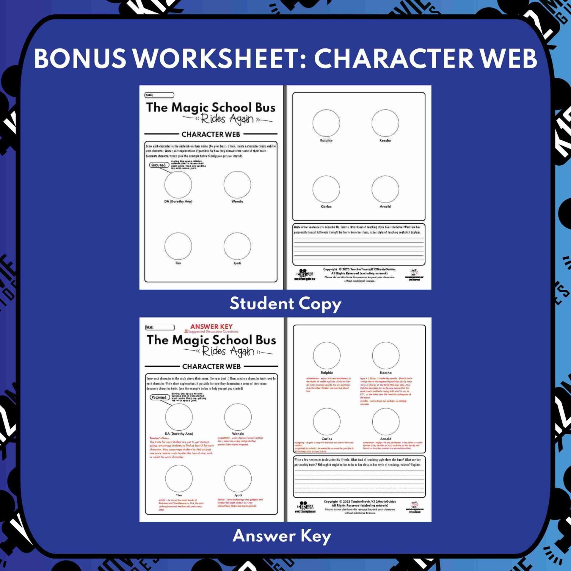 The Magic School Bus Rides Again Season 1 Character Web Sample