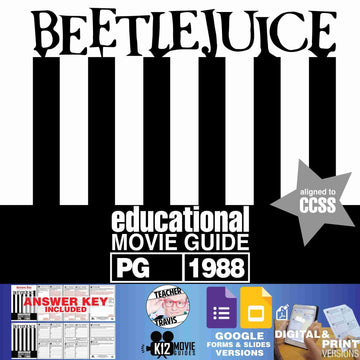 Beetlejuice Movie Guide | Questions | Worksheet | Google Formats (PG - 1988)