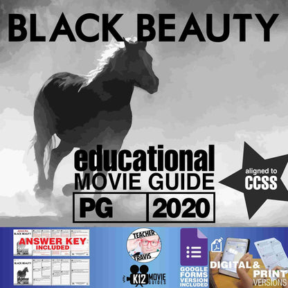 Black Beauty Movie Guide | Worksheet | Questions | Google Form (PG - 2020) Cover
