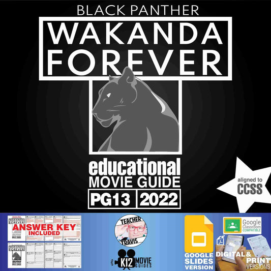 Black Panther: Wakanda Forever Movie Guide | Worksheet | Questions (PG13 - 2022) Cover