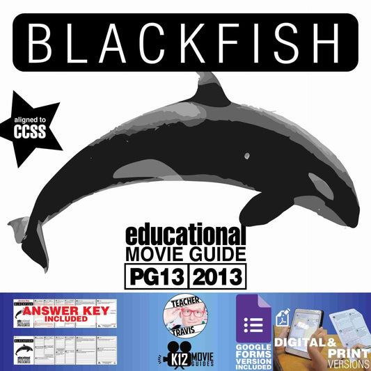 Blackfish Movie Guide | Worksheet | Questions | Google Form (PG13 - 2013) Cover