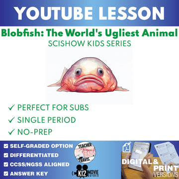 SciShow Kids - Blobfish: The World's Ugliest Animal - YouTube Video Lesson