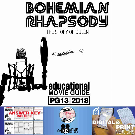 Bohemian Rhapsody Movie Guide | Questions | Worksheet (PG13 - 2018) Cover