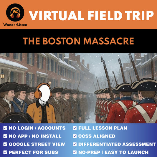 Boston Massacre Virtual Field Trip Lesson | Google Slides + Self-Grading Quiz