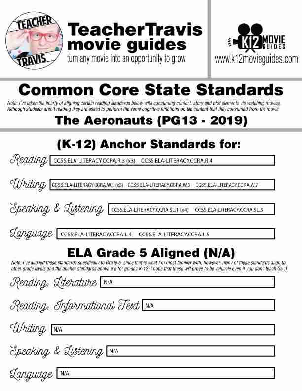 The Aeronauts Movie Guide | Questions | Worksheet (PG13 - 2019) CCSS Alignment
