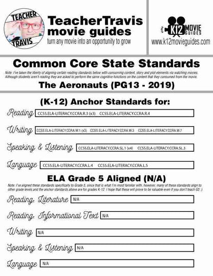 The Aeronauts Movie Guide | Questions | Worksheet (PG13 - 2019) CCSS Alignment