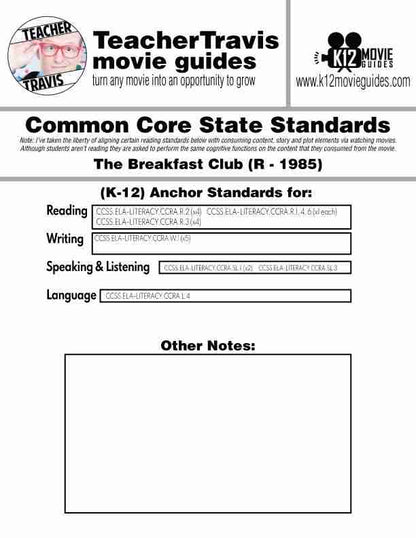 The Breakfast Club Movie Guide | Peer Pressure | Stereotypes | Clique (R - 1985) CCSS