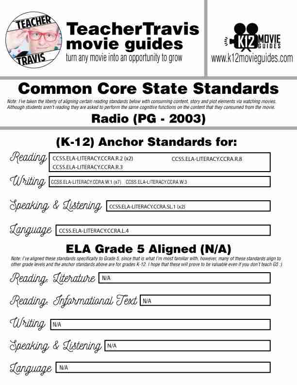 Radio Movie Guide | Worksheet | Questions | Google Slides (PG - 2003) CCSS