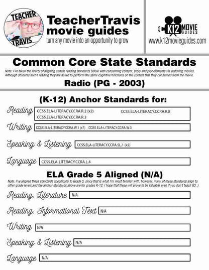 Radio Movie Guide | Worksheet | Questions | Google Slides (PG - 2003) CCSS