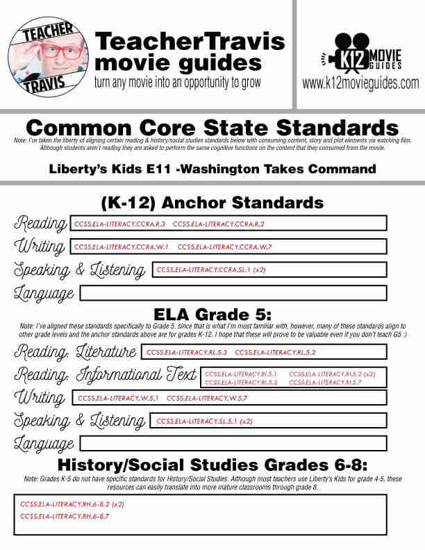 Liberty's Kids | Washington Takes Command Episode 11 (E11) - Movie Guide CCSS