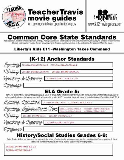 Liberty's Kids | Washington Takes Command Episode 11 (E11) - Movie Guide CCSS