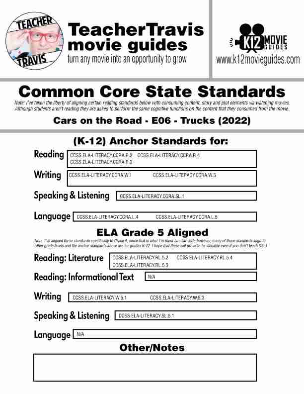Pixar Short - Cars on the Road - E06 - Trucks Video Guide (2022) CCSS