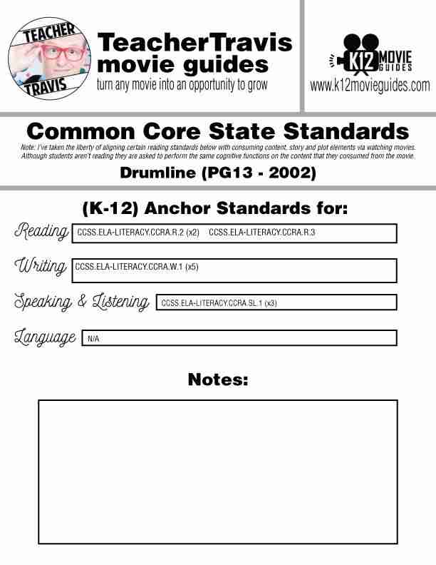 Drumline Movie Guide | Viewing Worksheet | Questions (PG13 - 2002) CCSS