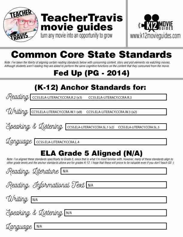 Fed Up Documentary Movie Guide | Questions | Worksheet | Google Formats (PG - 2014) CCSS