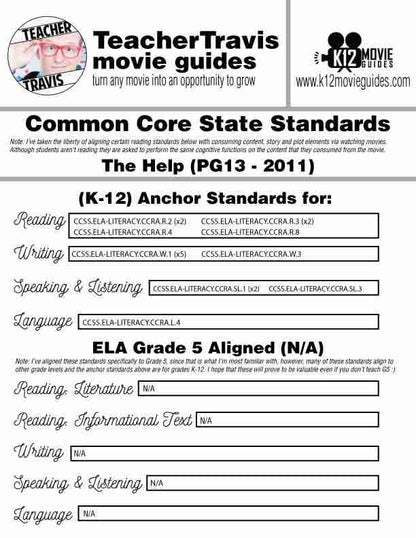The Help Movie Viewing Guide | Questions | Worksheet | Google Forms (PG13 - 2011) CCSS Alignment
