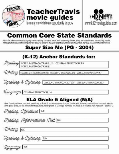 Super Size Me Movie Guide | Worksheet | Questions | Google (PG - 2004)