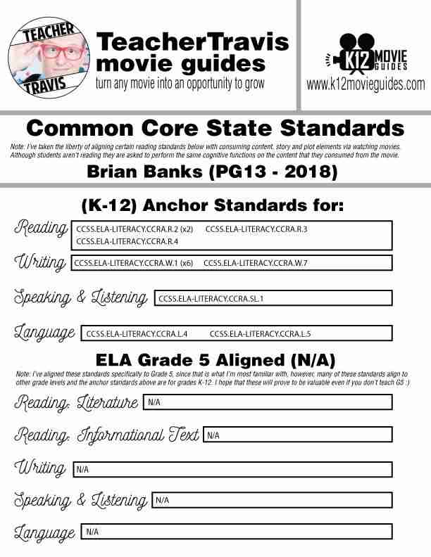 Brian Banks Movie Guide | Worksheet | Questions (PG13 - 2018) CCSS