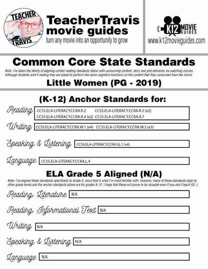 Little Women Movie Guide | Questions | Worksheet (PG - 2019) CCSS Alignment