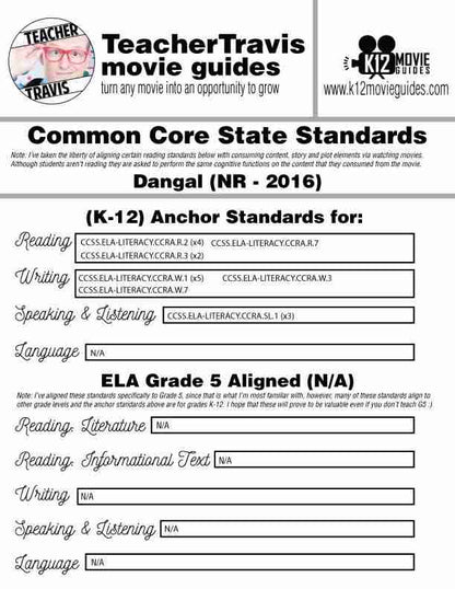 Dangal Movie Guide | Worksheet | Questions | Google Slides (NR - 2016) CCSS