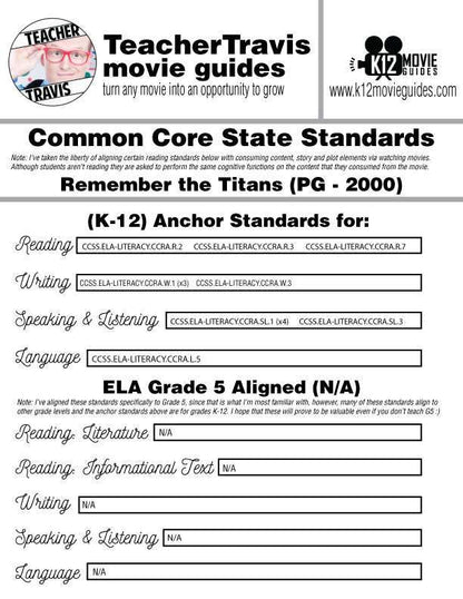 Remember the Titans Movie Guide in Spanish | Español (PG-2000) CCSS