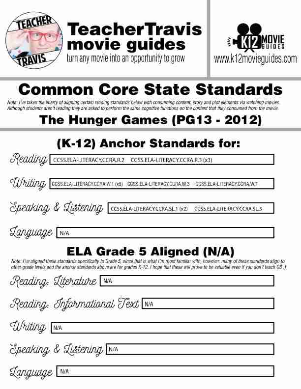 The Hunger Games Movie Guide | Questions | Worksheet (PG13 - 2012) CCSS Alignment