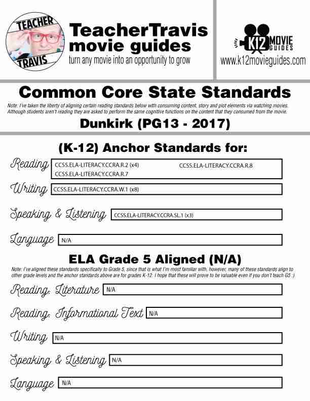 Dunkirk Movie Guide | Questions | Worksheet | Google Slides (PG13 - 2017) CCSS